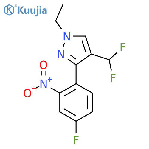 4-(difluoromethyl)-1-ethyl-3-(4-fluoro-2-nitrophenyl)-1H-pyrazole structure