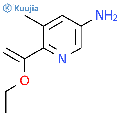 6-(1-Ethoxyethenyl)-5-methylpyridin-3-amine structure