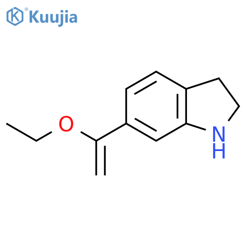 6-(1-ethoxyethenyl)-2,3-dihydro-1H-indole structure
