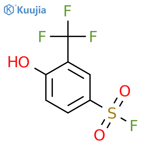 4-Hydroxy-3-(trifluoromethyl)benzene-1-sulfonyl fluoride structure