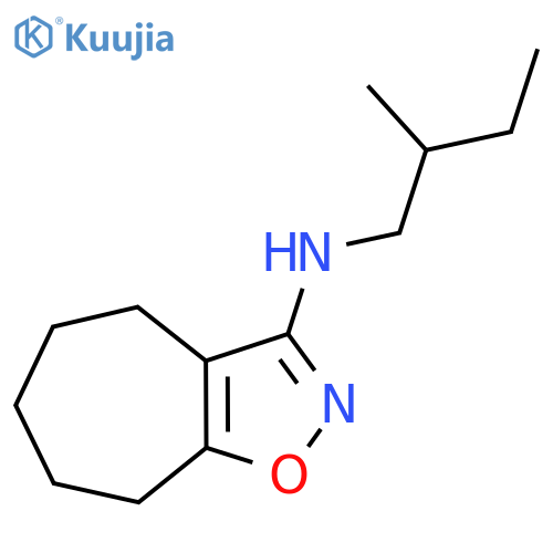N-(2-methylbutyl)-4H,5H,6H,7H,8H-cyclohepta[d][1,2]oxazol-3-amine structure