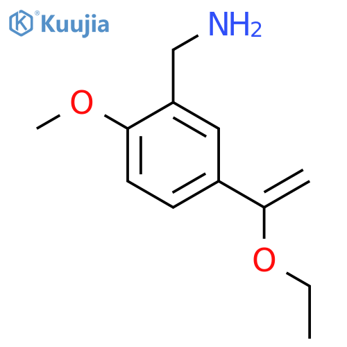 [5-(1-Ethoxyethenyl)-2-methoxyphenyl]methanamine structure