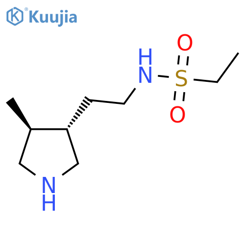 Ethanesulfonamide, N-[2-[(3R,4R)-4-methyl-3-pyrrolidinyl]ethyl]-, rel- structure