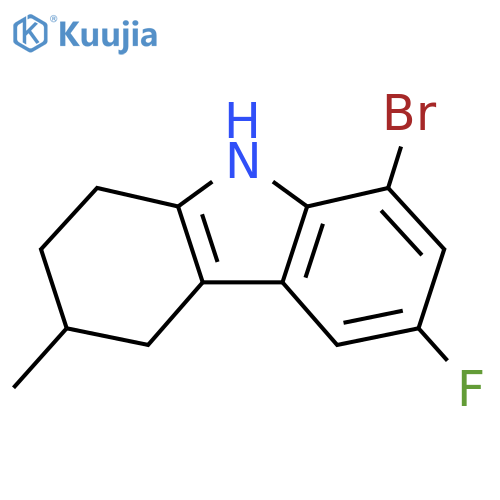 8-bromo-6-fluoro-3-methyl-2,3,4,9-tetrahydro-1H-carbazole structure