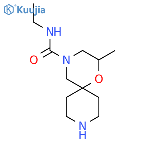 N-ethyl-2-methyl-1-oxa-4,9-diazaspiro[5.5]undecane-4-carboxamide structure