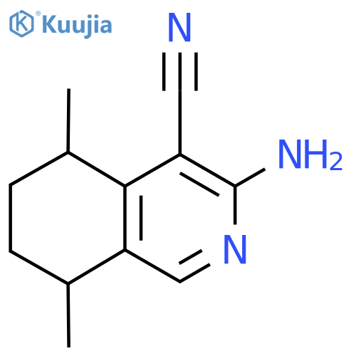3-Amino-5,8-dimethyl-5,6,7,8-tetrahydroisoquinoline-4-carbonitrile structure