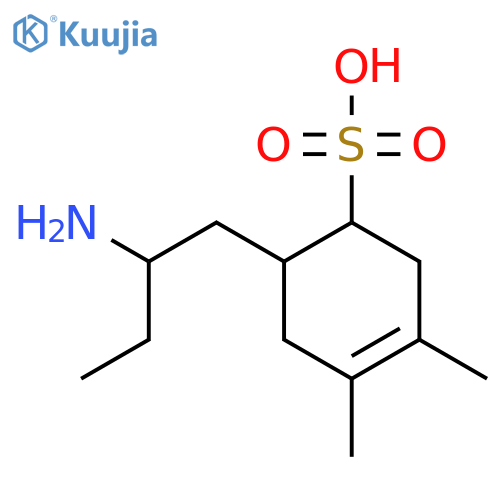 6-(2-Aminobutyl)-3,4-dimethylcyclohex-3-ene-1-sulfonic acid structure