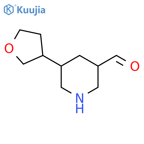 5-(Oxolan-3-yl)piperidine-3-carbaldehyde structure