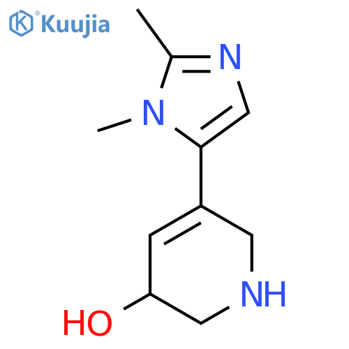 5-(1,2-dimethyl-1H-imidazol-5-yl)-1,2,3,6-tetrahydropyridin-3-ol structure