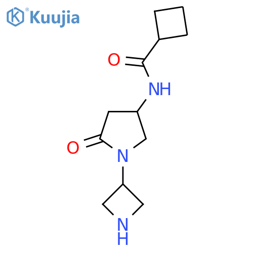 N-[1-(azetidin-3-yl)-5-oxopyrrolidin-3-yl]cyclobutanecarboxamide structure