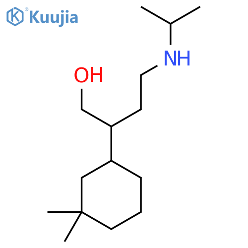 2-(3,3-Dimethylcyclohexyl)-4-[(propan-2-yl)amino]butan-1-ol structure
