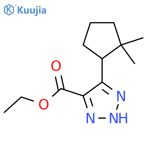 ethyl 5-(2,2-dimethylcyclopentyl)-1H-1,2,3-triazole-4-carboxylate structure