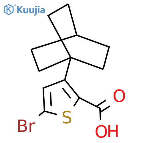 3-{Bicyclo[2.2.2]octan-1-yl}-5-bromothiophene-2-carboxylic acid structure