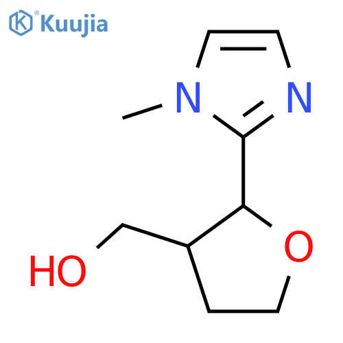 [2-(1-methyl-1H-imidazol-2-yl)oxolan-3-yl]methanol structure