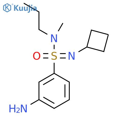 3-amino-N-cyclobutyl-N-methyl-N-propylbenzene-1-sulfonoimidamide structure