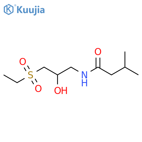 N-[3-(ethanesulfonyl)-2-hydroxypropyl]-3-methylbutanamide structure
