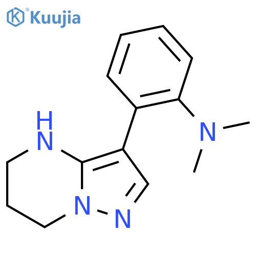N,N-dimethyl-2-{4H,5H,6H,7H-pyrazolo[1,5-a]pyrimidin-3-yl}aniline structure