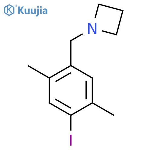 1-[(4-Iodo-2,5-dimethylphenyl)methyl]azetidine structure