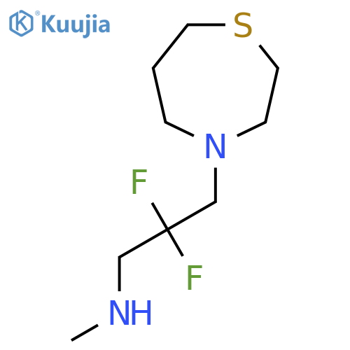[2,2-Difluoro-3-(1,4-thiazepan-4-yl)propyl](methyl)amine structure