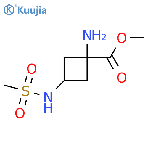 Methyl 1-amino-3-methanesulfonamidocyclobutane-1-carboxylate structure