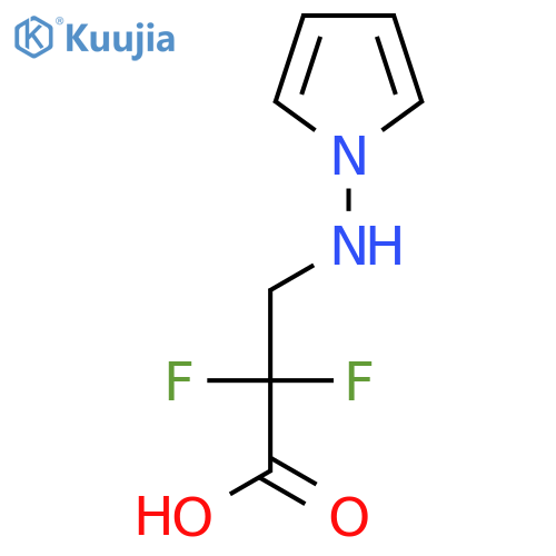 2,2-difluoro-3-[(1H-pyrrol-1-yl)amino]propanoic acid structure