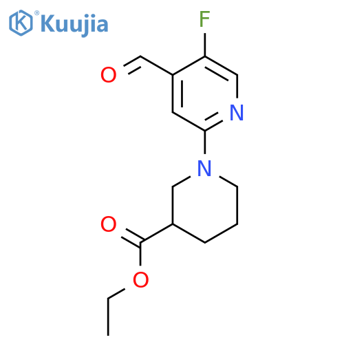 Ethyl 1-(5-fluoro-4-formylpyridin-2-yl)piperidine-3-carboxylate structure