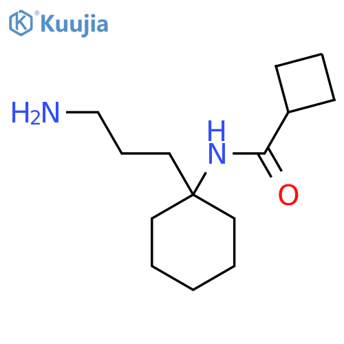 N-[1-(3-aminopropyl)cyclohexyl]cyclobutanecarboxamide structure