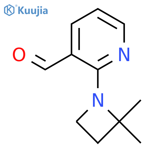 2-(2,2-Dimethylazetidin-1-yl)pyridine-3-carbaldehyde structure