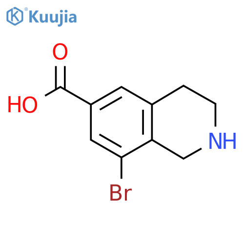 8-Bromo-1,2,3,4-tetrahydroisoquinoline-6-carboxylic acid structure