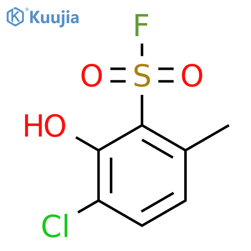 3-Chloro-2-hydroxy-6-methylbenzene-1-sulfonyl fluoride structure