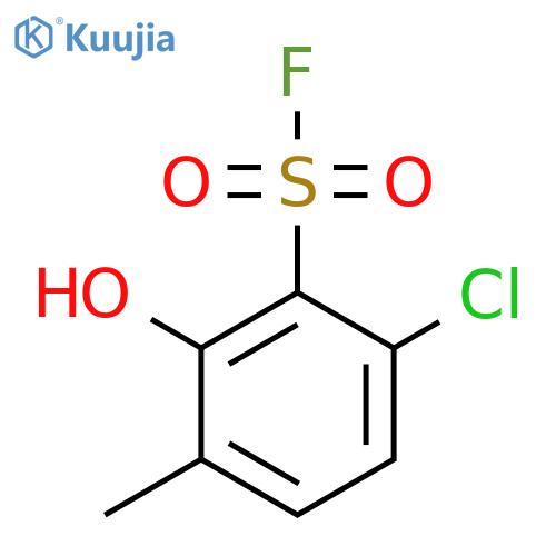 6-Chloro-2-hydroxy-3-methylbenzene-1-sulfonyl fluoride structure