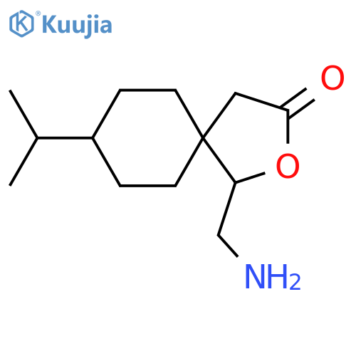 1-(Aminomethyl)-8-(propan-2-yl)-2-oxaspiro[4.5]decan-3-one structure