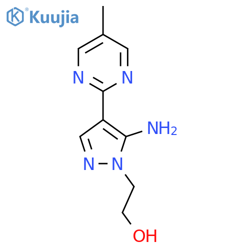 2-[5-amino-4-(5-methylpyrimidin-2-yl)-1H-pyrazol-1-yl]ethan-1-ol structure