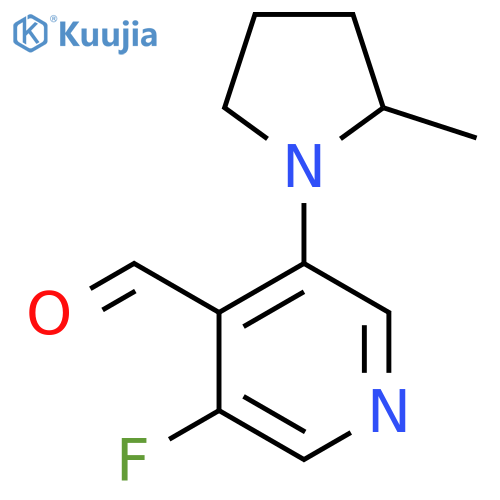 3-Fluoro-5-(2-methylpyrrolidin-1-yl)pyridine-4-carbaldehyde structure