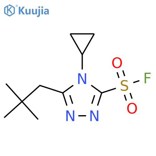 4-cyclopropyl-5-(2,2-dimethylpropyl)-4H-1,2,4-triazole-3-sulfonyl fluoride structure