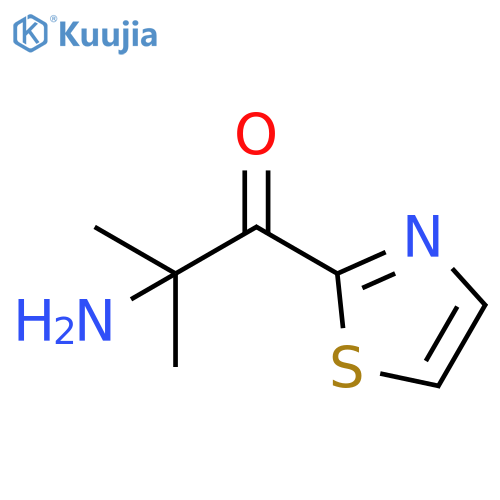 1-Propanone, 2-amino-2-methyl-1-(2-thiazolyl)- structure