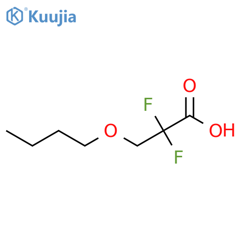 Propanoic acid, 3-butoxy-2,2-difluoro- structure