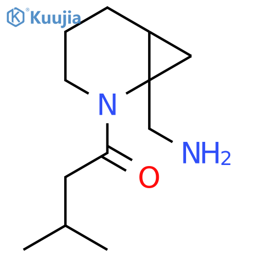 1-[1-(Aminomethyl)-2-azabicyclo[4.1.0]heptan-2-yl]-3-methylbutan-1-one structure