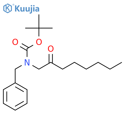 tert-butyl N-benzyl-N-(2-oxooctyl)carbamate structure