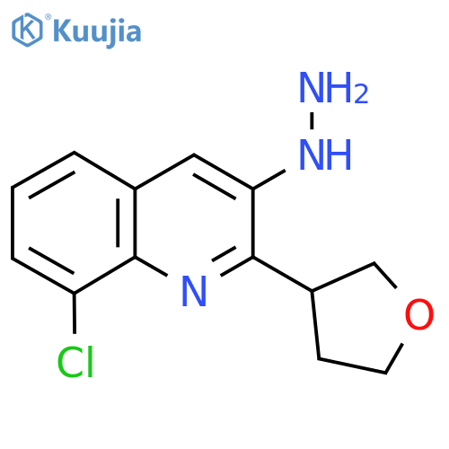 8-Chloro-3-hydrazinyl-2-(oxolan-3-yl)quinoline structure