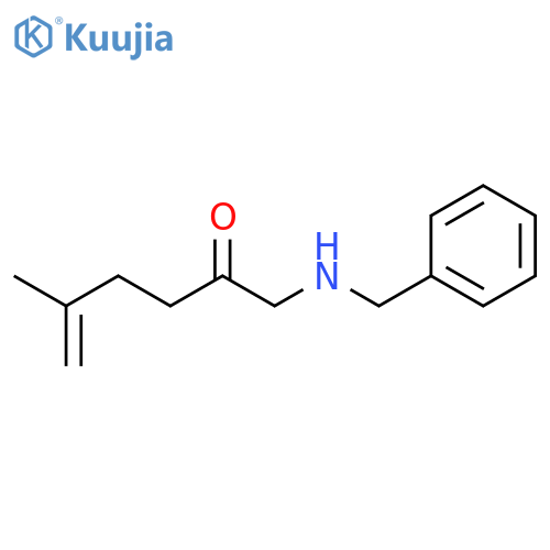 5-Hexen-2-one, 5-methyl-1-[(phenylmethyl)amino]- structure