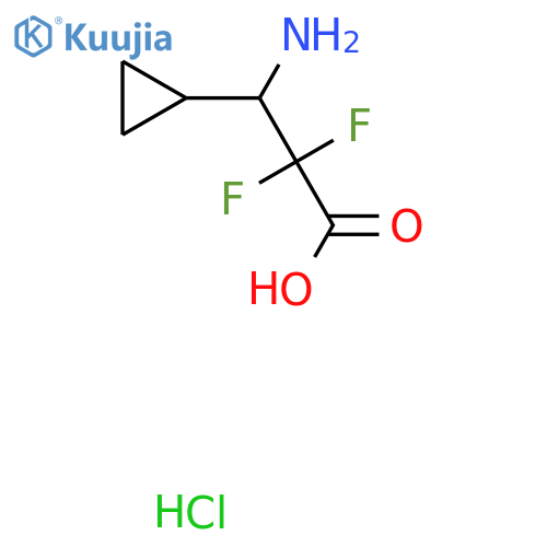 3-Amino-3-cyclopropyl-2,2-difluoropropanoic acid hydrochloride structure