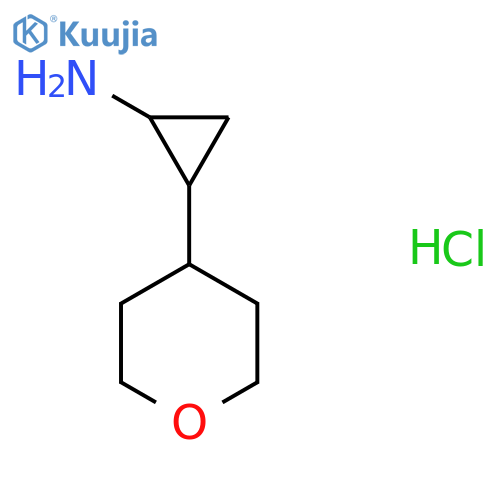 2-(Oxan-4-yl)cyclopropan-1-amine hydrochloride structure