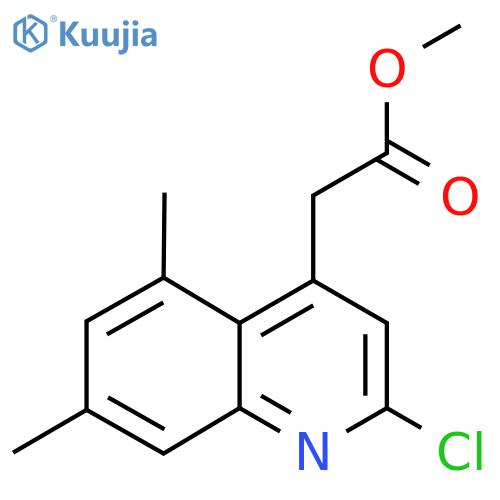 Methyl 2-(2-chloro-5,7-dimethylquinolin-4-yl)acetate structure