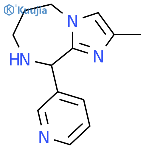 3-{2-methyl-5H,6H,7H,8H,9H-imidazo[1,2-a][1,4]diazepin-9-yl}pyridine structure