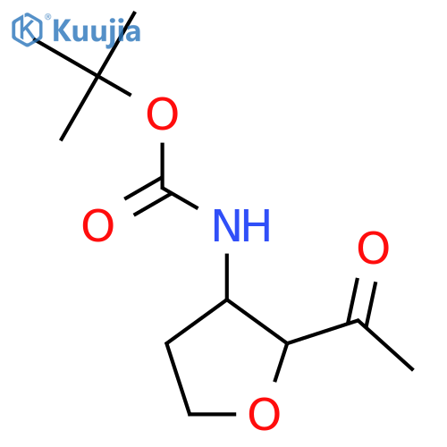 tert-butyl N-(2-acetyloxolan-3-yl)carbamate structure