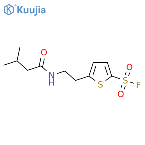 5-[2-(3-Methylbutanamido)ethyl]thiophene-2-sulfonyl fluoride structure