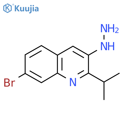 7-Bromo-3-hydrazinyl-2-(propan-2-yl)quinoline structure