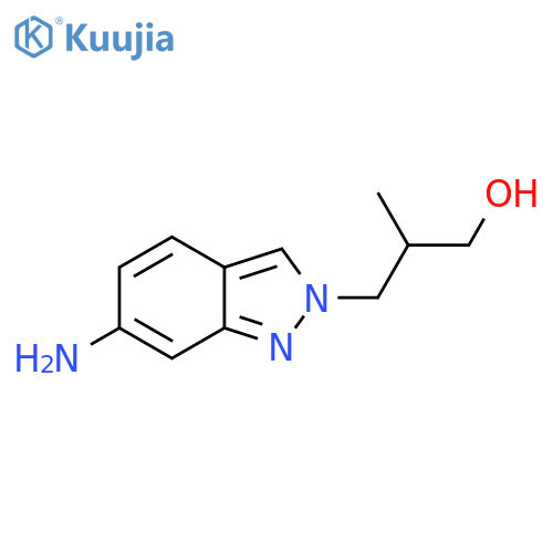 3-(6-amino-2H-indazol-2-yl)-2-methylpropan-1-ol structure