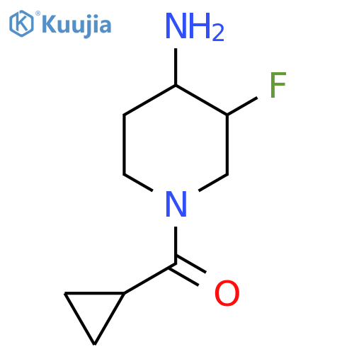 1-Cyclopropanecarbonyl-3-fluoropiperidin-4-amine structure